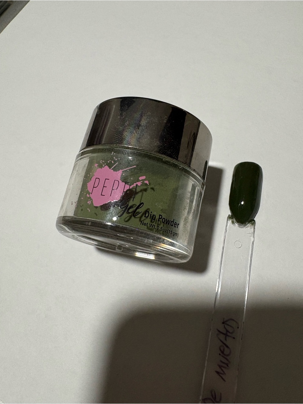 Peppi Gel Dia De Muertos dark green dip nail powder
